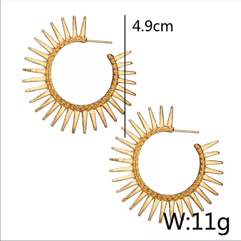 • Kylie • Edgy Rivet Earrings - Picture 2 of 3